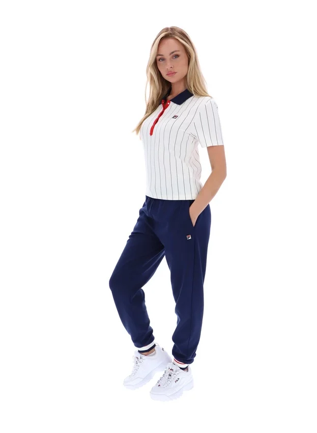 Polo aderente BB1 a righe sottili Gardenia Bai