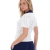 Polo aderente BB1 a righe sottili Gardenia Bai