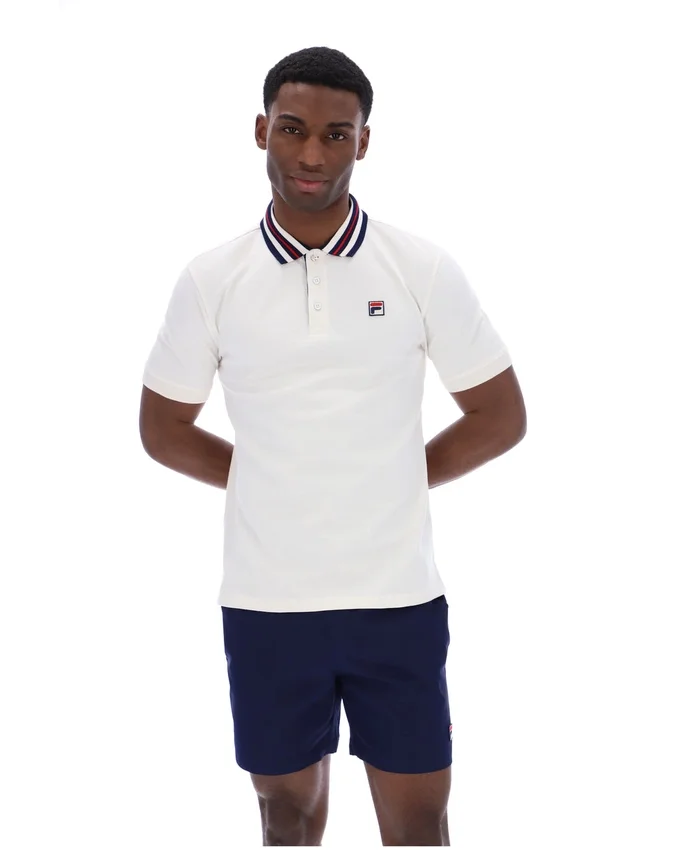 Polo Basic Achille Heritage Tape di Gardenia