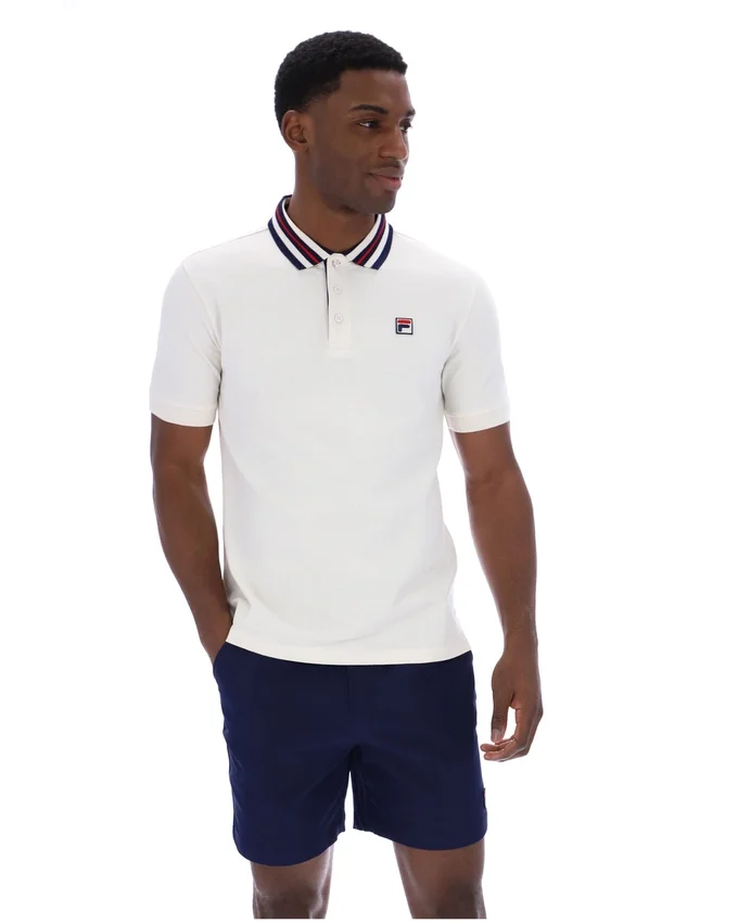 Polo Basic Achille Heritage Tape di Gardenia