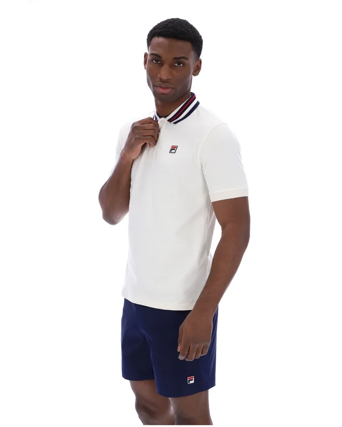 Polo Basic Achille Heritage Tape di Gardenia