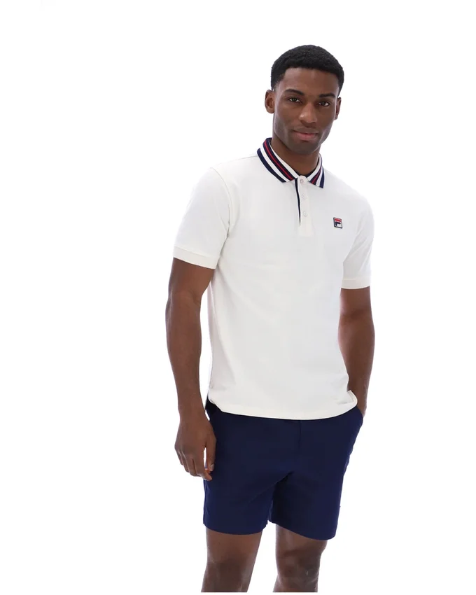 Polo Basic Achille Heritage Tape di Gardenia
