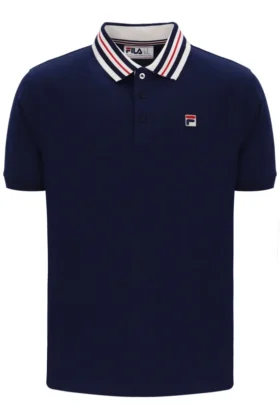 Polo Basic Fila Achille Heritage Tape blu navy