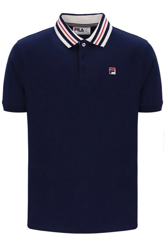 Polo Basic Fila Achille Heritage Tape blu navy