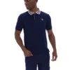 Polo Basic Fila Achille Heritage Tape blu navy