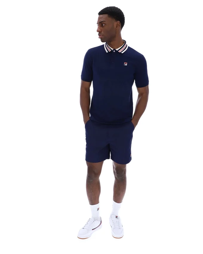Polo Basic Fila Achille Heritage Tape blu navy