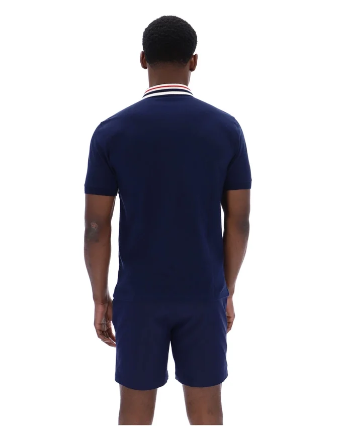 Polo Basic Fila Achille Heritage Tape blu navy
