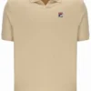 Polo classica beige Tristiano con texture