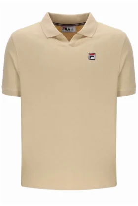 Polo classica beige Tristiano con texture