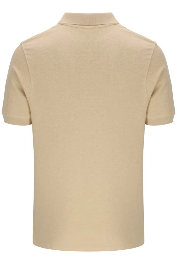 Polo classica beige Tristiano con texture