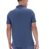 Polo con zip Dario in stile vintage indaco