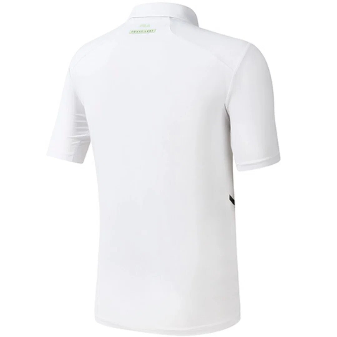 Polo da tennis con logo Athletics "Bianco"