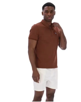 Polo Ettore con zip color Cappuccino