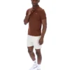 Polo Ettore con zip color Cappuccino
