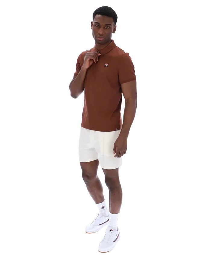 Polo Ettore con zip color Cappuccino