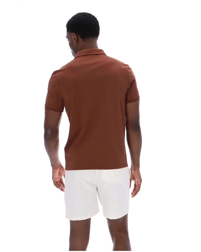 Polo Ettore con zip color Cappuccino