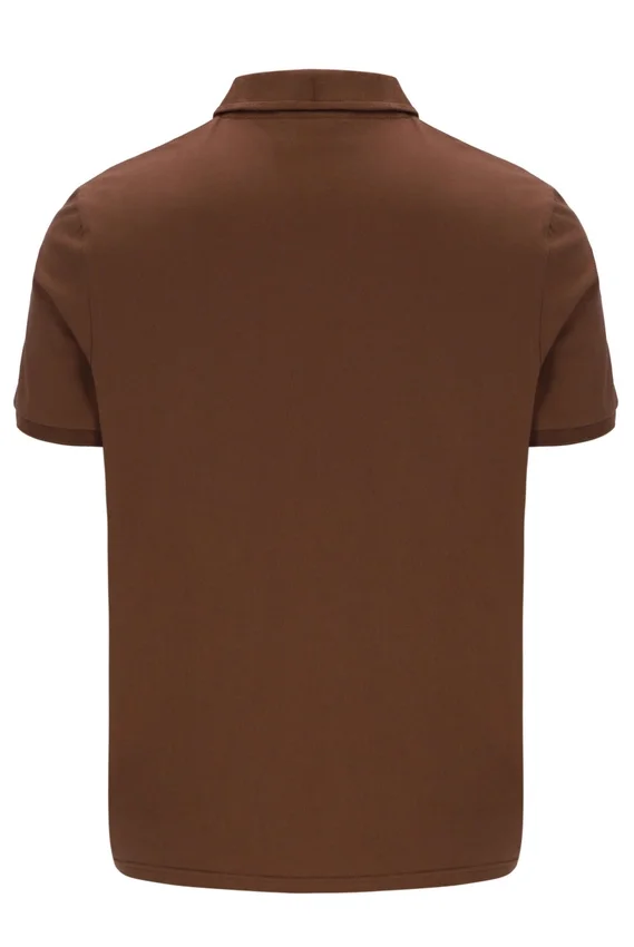 Polo Ettore con zip color Cappuccino