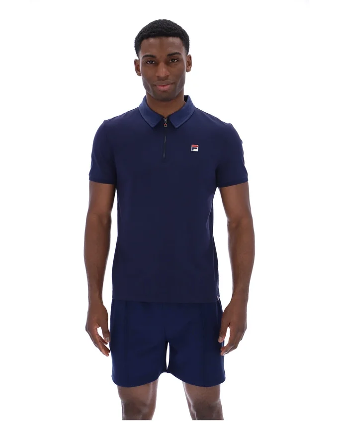 Polo Ettore con zip Fila Navy