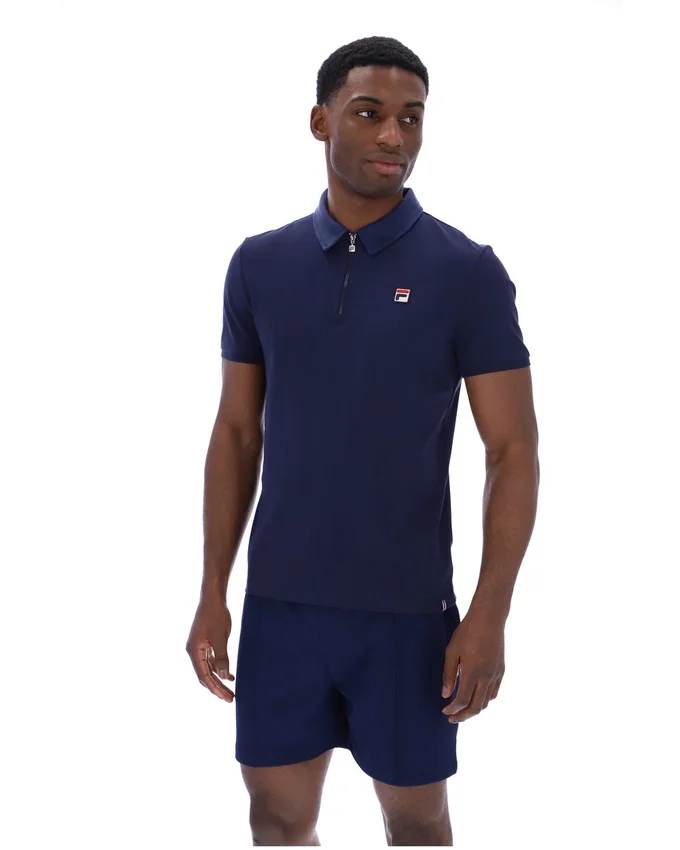 Polo Ettore con zip Fila Navy