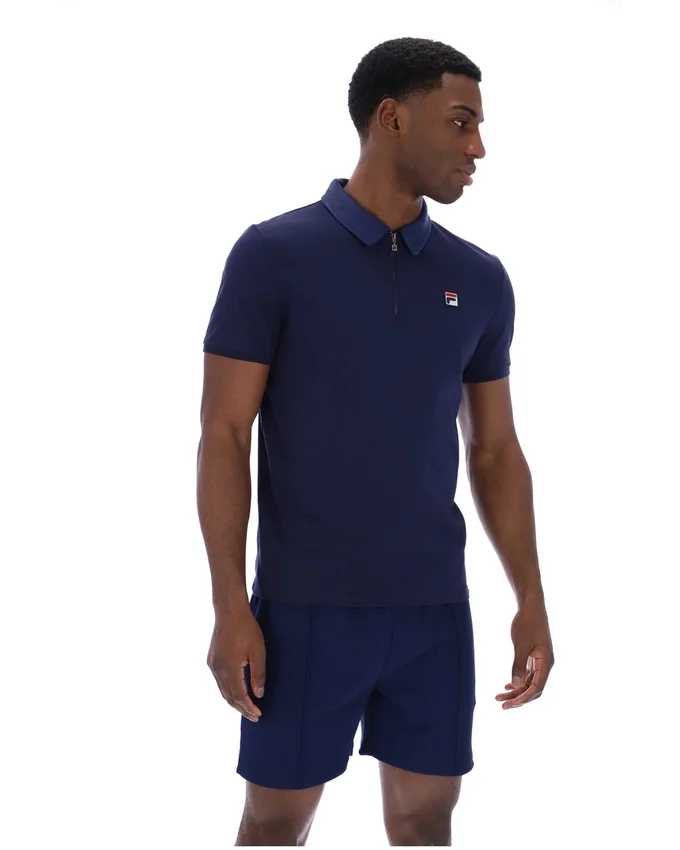 Polo Ettore con zip Fila Navy