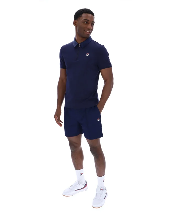 Polo Ettore con zip Fila Navy