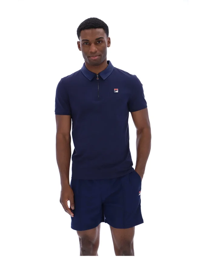 Polo Ettore con zip Fila Navy