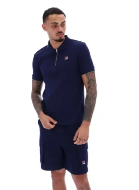 Polo Fila Benjamin Micro Waffle blu navy