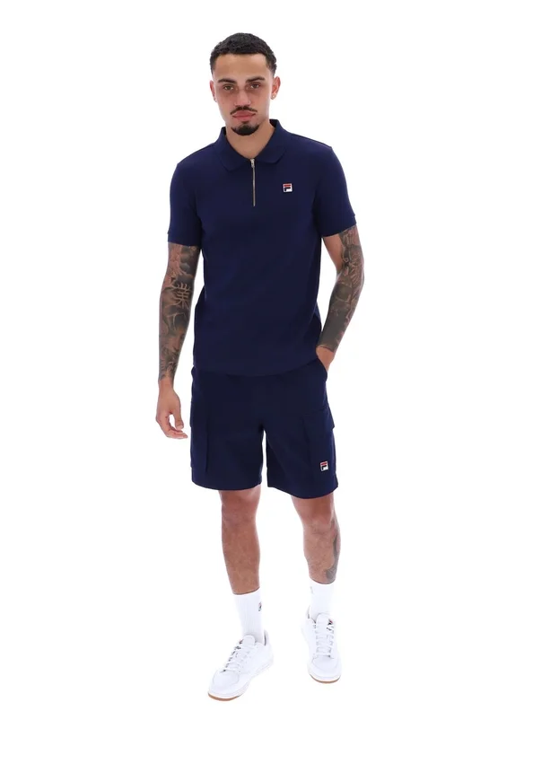 Polo Fila Benjamin Micro Waffle blu navy