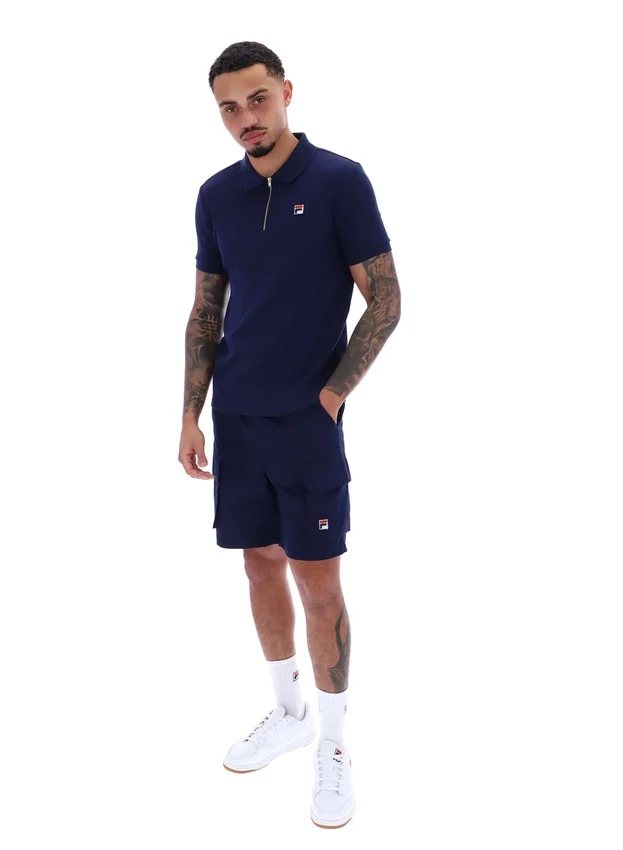 Polo Fila Benjamin Micro Waffle blu navy