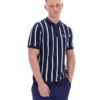Polo Fila Giorgio in maglia patchwork all'uncinetto blu navy