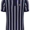 Polo Fila Giorgio in maglia patchwork all'uncinetto blu navy