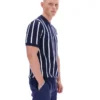 Polo Fila Giorgio in maglia patchwork all'uncinetto blu navy
