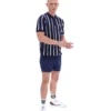 Polo Fila Giorgio in maglia patchwork all'uncinetto blu navy