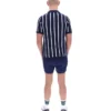 Polo Fila Giorgio in maglia patchwork all'uncinetto blu navy