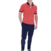 Polo Fila Jaye a righe diagonali rossa