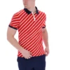 Polo Fila Jaye a righe diagonali rossa