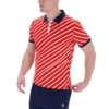 Polo Fila Jaye a righe diagonali rossa