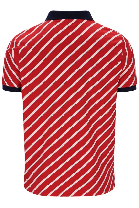 Polo Fila Jaye a righe diagonali rossa