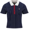 Polo Fila Navy Bai Fitted BB1 a righe sottili
