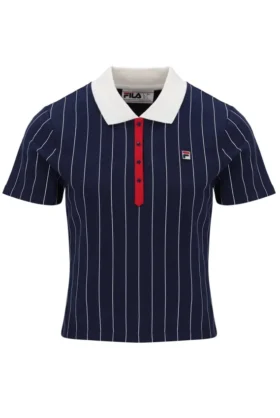 Polo Fila Navy Bai Fitted BB1 a righe sottili