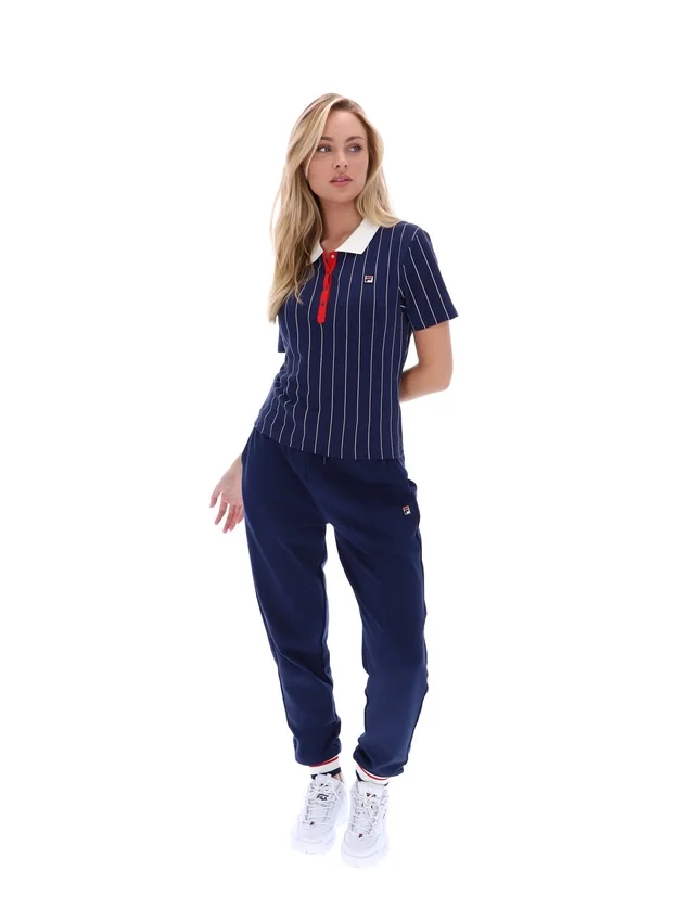 Polo Fila Navy Bai Fitted BB1 a righe sottili