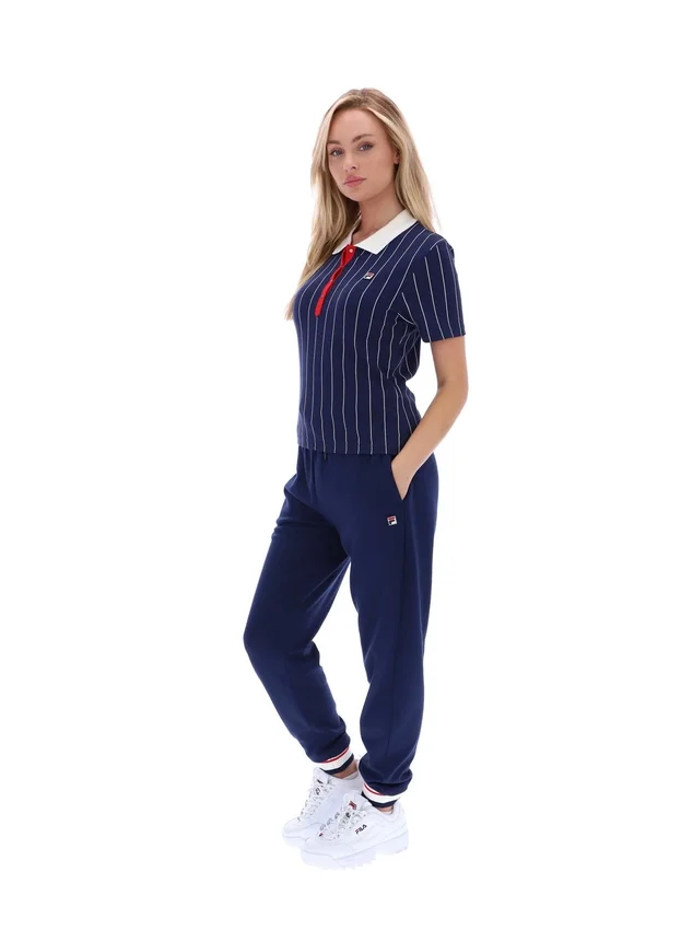 Polo Fila Navy Bai Fitted BB1 a righe sottili