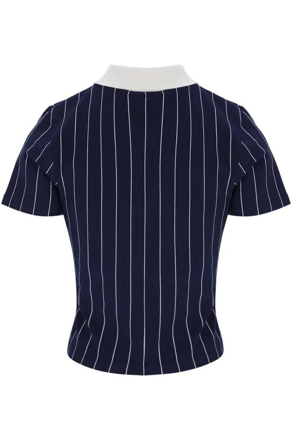 Polo Fila Navy Bai Fitted BB1 a righe sottili