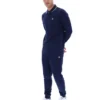 Polo Fila Navy Monte a maniche lunghe con colletto a strisce