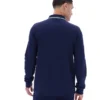 Polo Fila Navy Monte a maniche lunghe con colletto a strisce