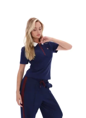 Polo iconica aderente Fila Juno in blu navy