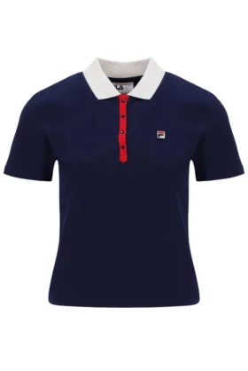 Polo iconica aderente Fila Juno in blu navy