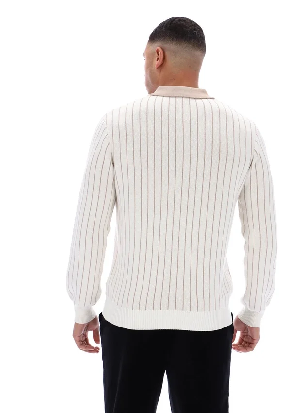 Polo in maglia a righe Gardenia Kobe
