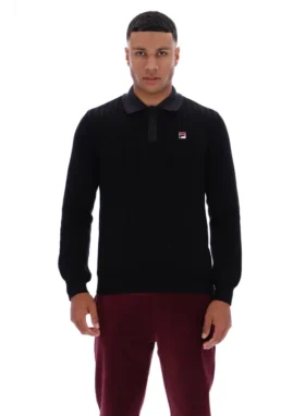 Polo in maglia a righe Kobe nera