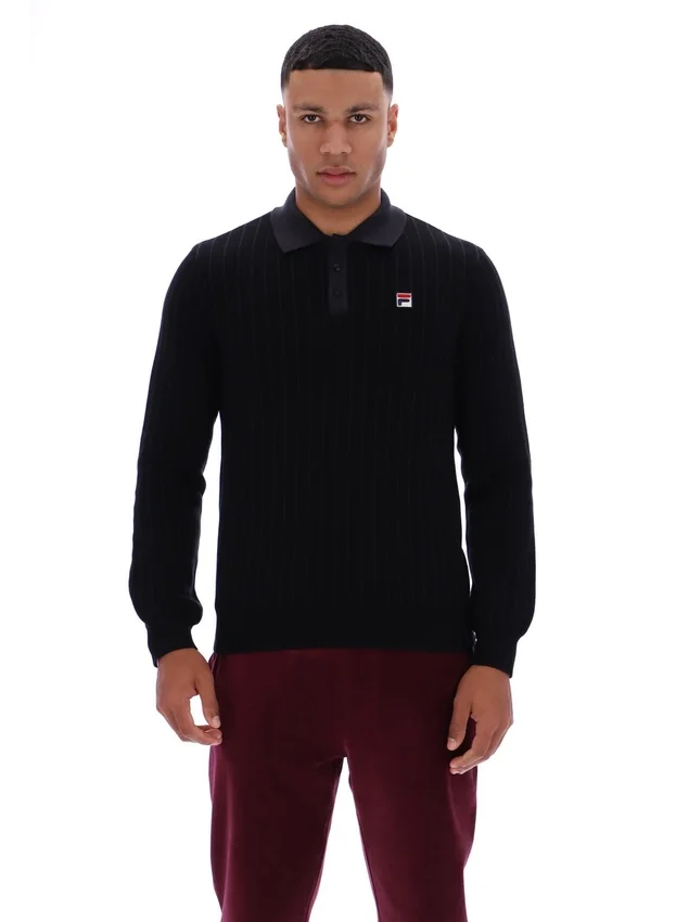 Polo in maglia a righe Kobe nera